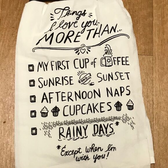 Primitives by Kathy Love You More Than Cotton Kitchen Towel - Picture 2 of 5